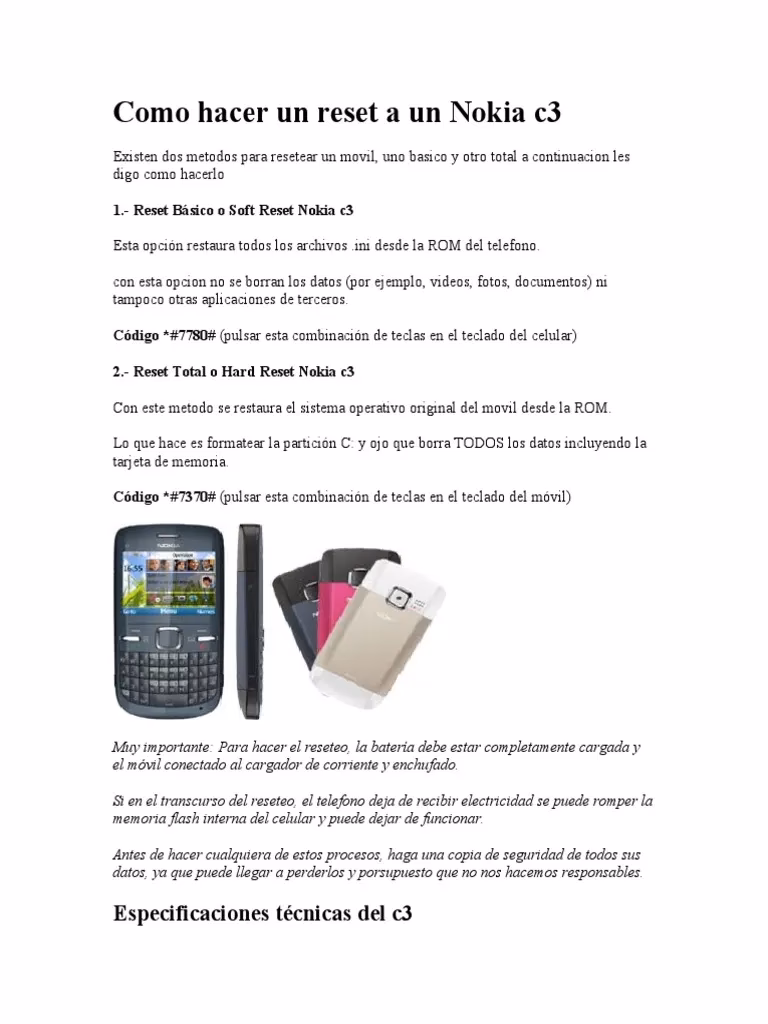 ¿Cuál es el código de fábrica de Nokia?