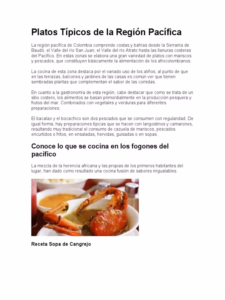 ¿Qué clima tiene la región pacifica?