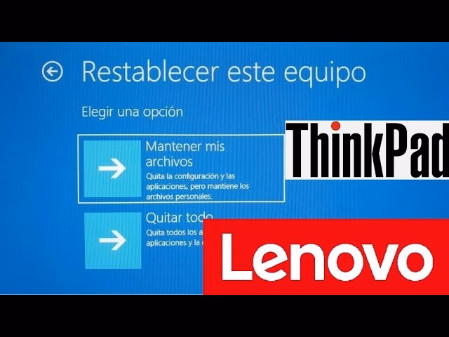 ¿Cómo hacer un hard reset a un ThinkPad?