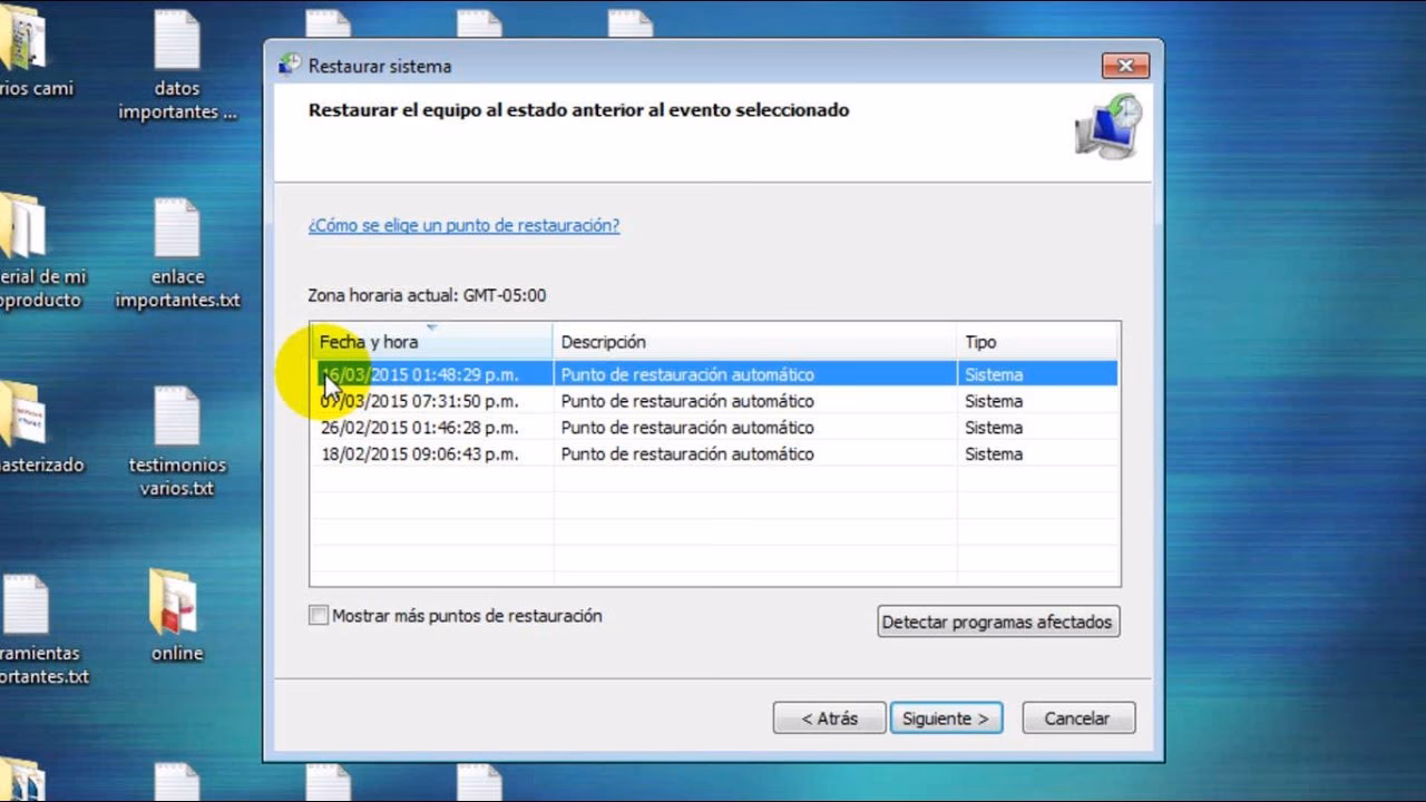 ¿Cómo volver a una versión anterior de PC?