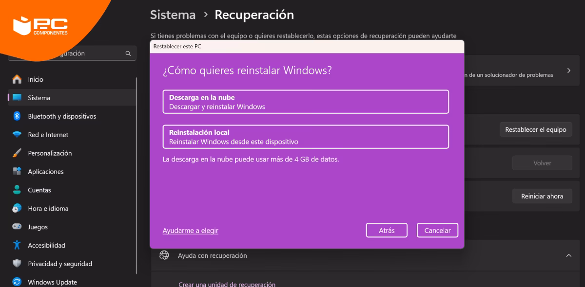 ¿Cómo restaurar por completo un PC?