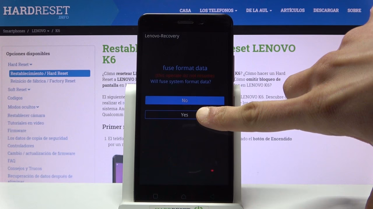¿Cómo formatear un teléfono Lenovo?