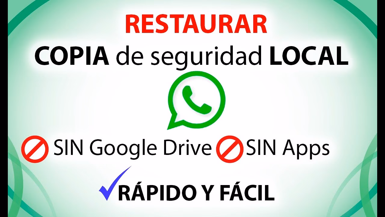 ¿Cómo restaurar una copia de seguridad local o de Google Drive?