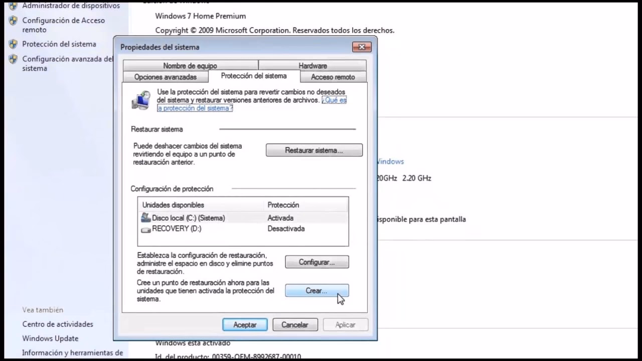 ¿Cómo crear un punto de restauración en el modo seguro de Windows 10?
