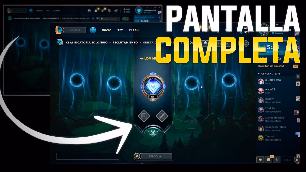¿Cómo puedo cambiar de pantalla en League of Legends?