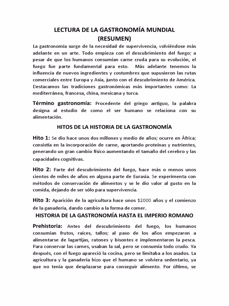 ¿Qué es la reseña gastronómica?