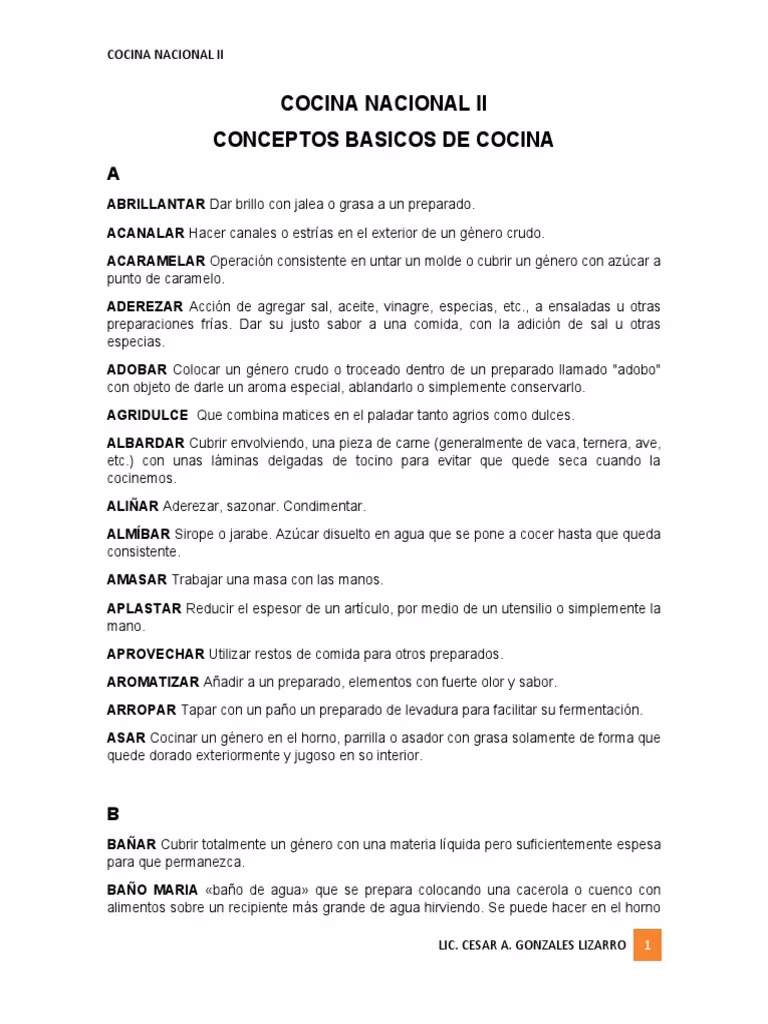 ¿Cuáles son los fundamentos básicos de la gastronomía?