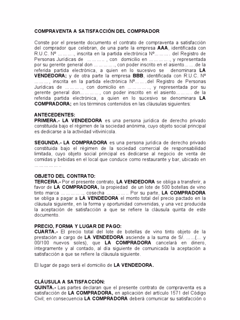 ¿Cómo hacer un contrato de compraventa simple?