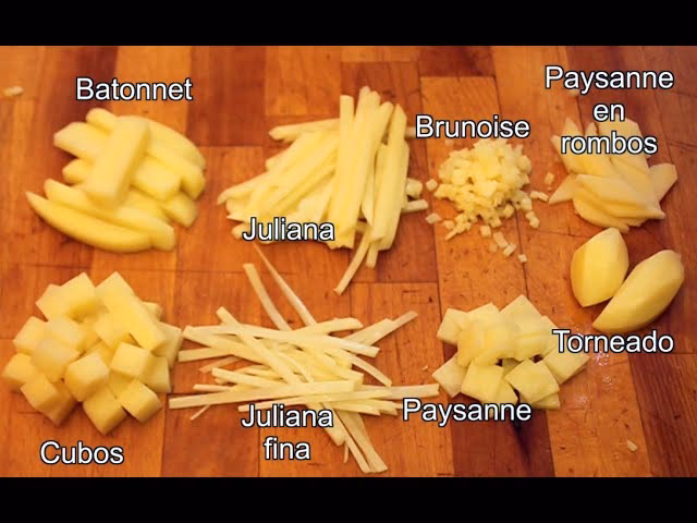 ¿Cuáles son los cortes de papa?