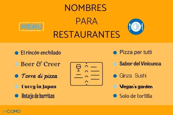 ¿Cómo crear un nombre pegadizo para un restaurante?