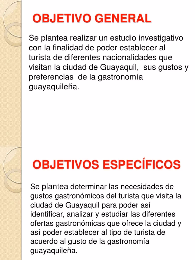 ¿Qué son los objetivos generales y los objetivos?