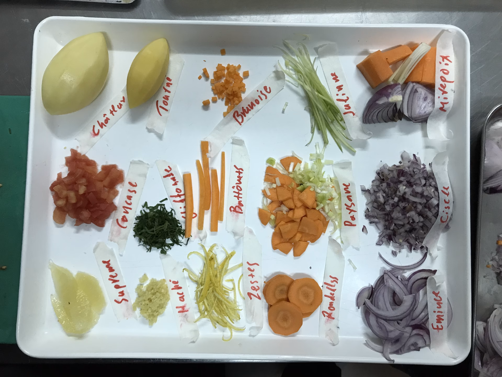 ¿Cuántos tipos de corte existen en la cocina?