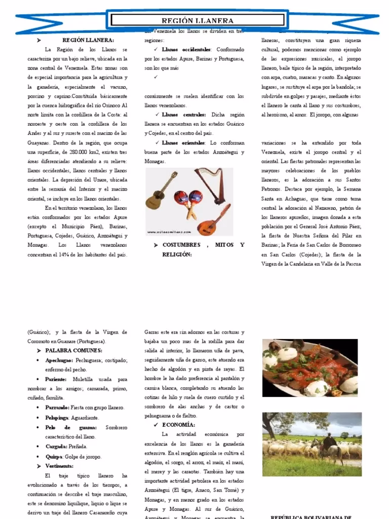 ¿Qué fiestas tradicionales se celebran en la región llanera?