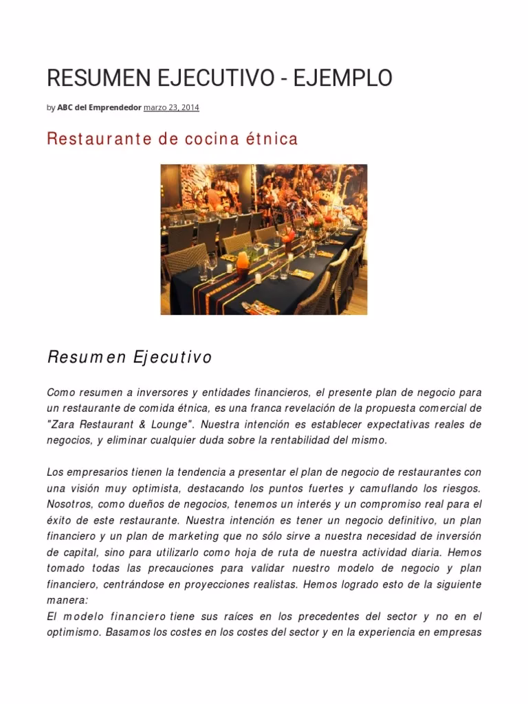 ¿Cómo redactar un resumen ejecutivo incluye ejemplos?