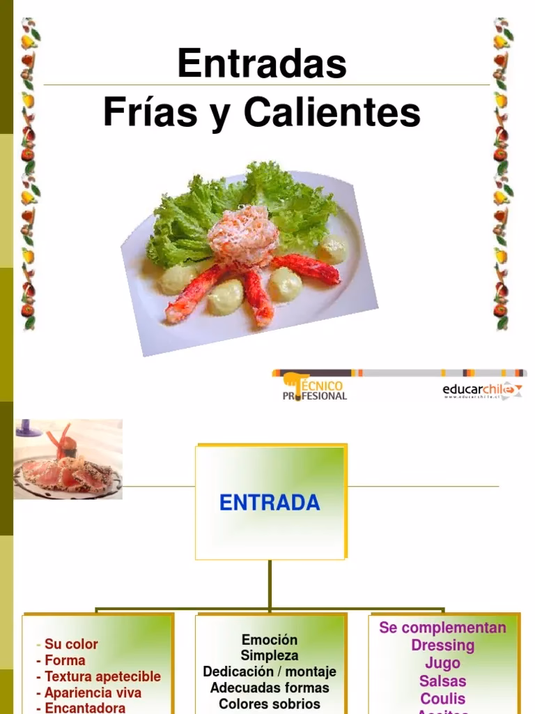 ¿Qué son las entradas en la gastronomía?