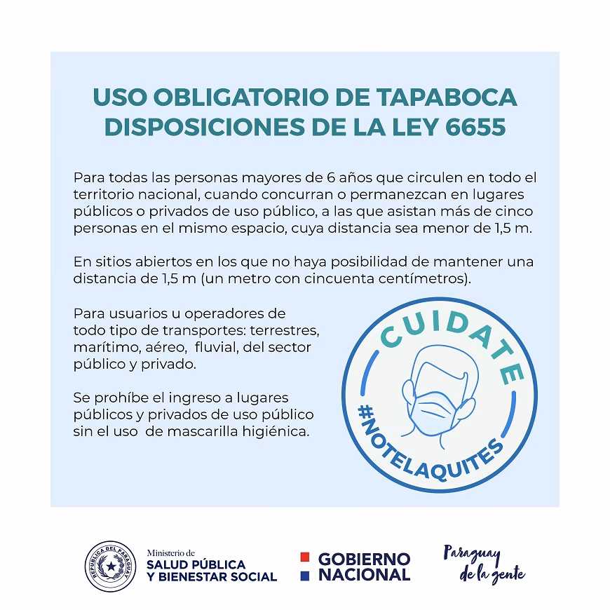 ¿Cuáles son los escenarios donde es obligatorio el uso de tapabocas?