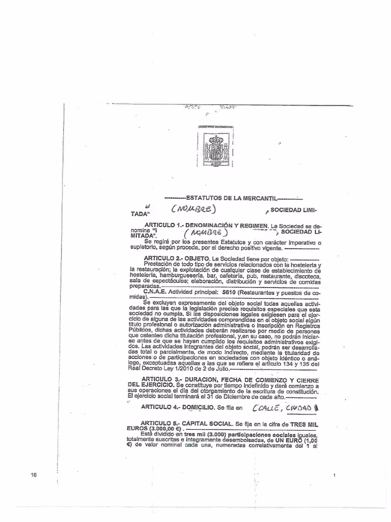 ¿Cómo hacer unos estatutos?