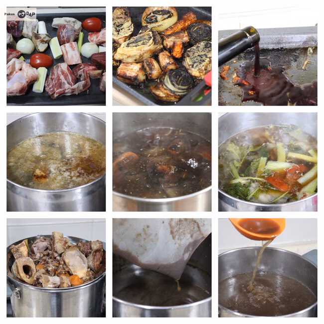 ¿Cuáles son los ingredientes del mirepoix oscuro?