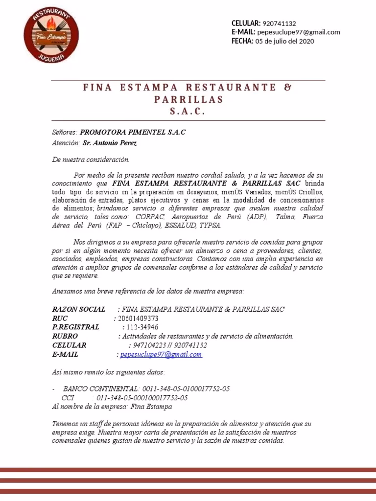 ¿Cómo presentar una cotización para un evento?