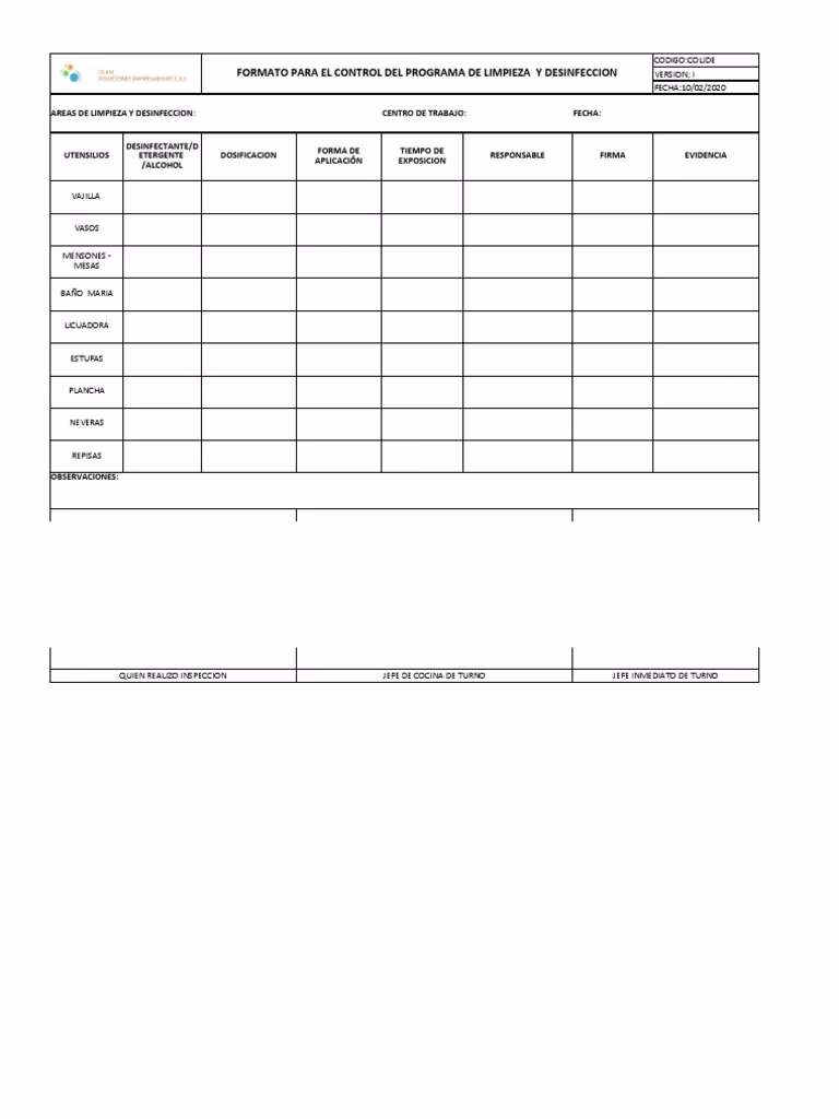 ¿Cómo elaborar un programa de limpieza?