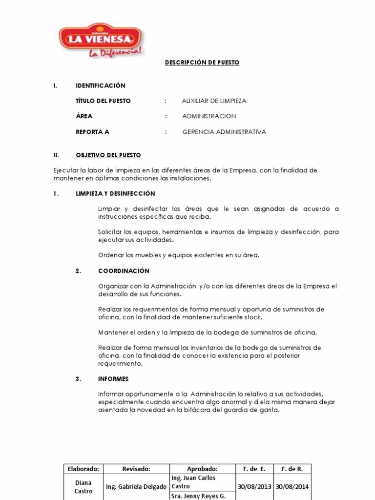 ¿Cuáles son las funciones de un auxiliar de limpieza?
