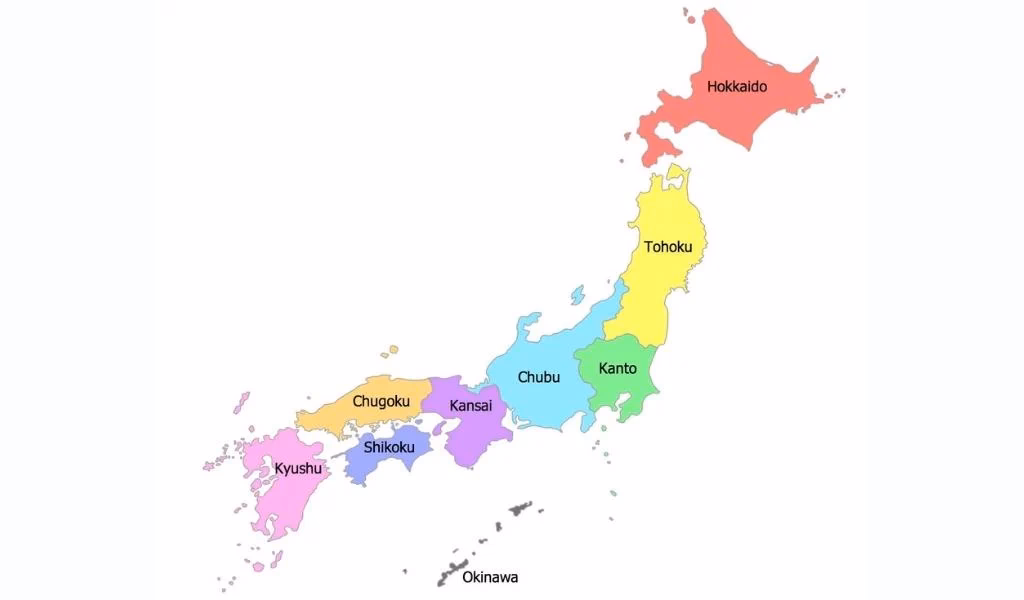 ¿Cuántas regiones culinarias hay en Japón?