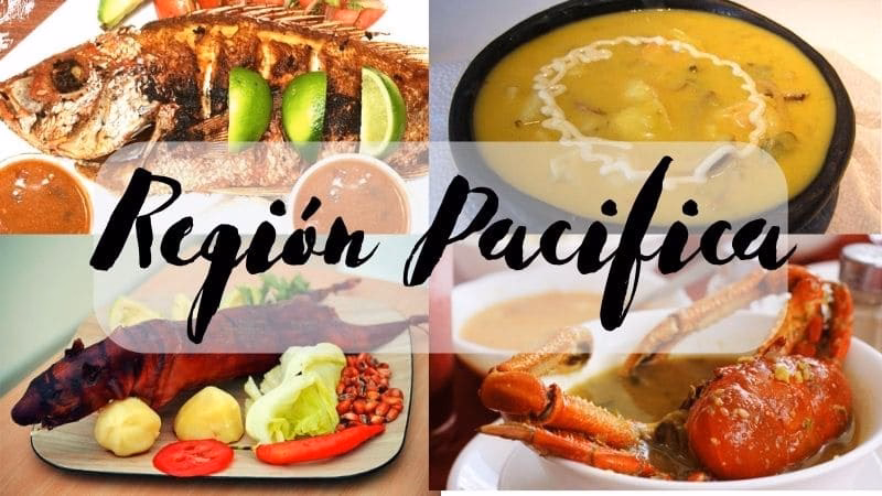 ¿Cuáles son los platos típicos de la región pacífica?