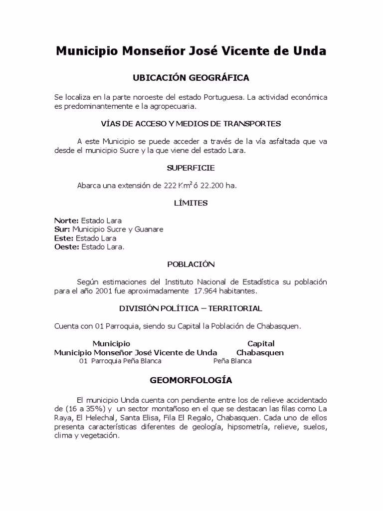 ¿En qué se basa la economía del municipio Unda?