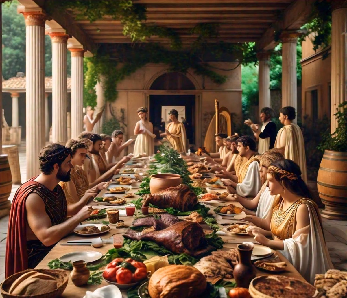 ¿Cuál es la comida típica de la Grecia antigua?