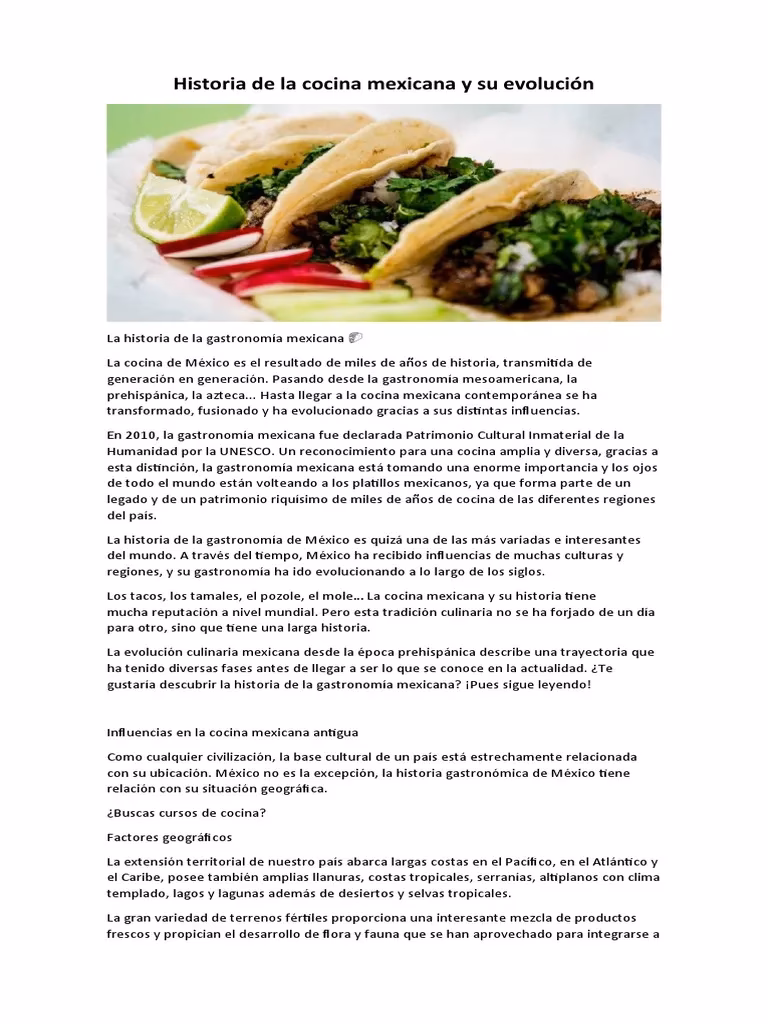 ¿Quién fue el creador de la gastronomía mexicana?
