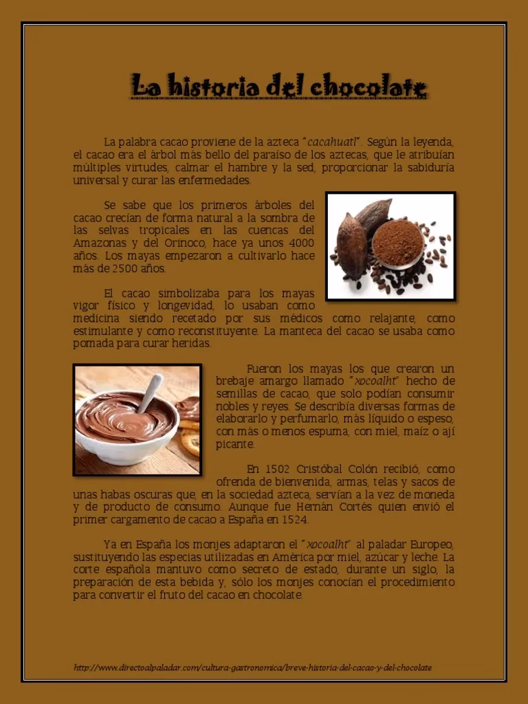 ¿Cuál es la historia del chocolate?