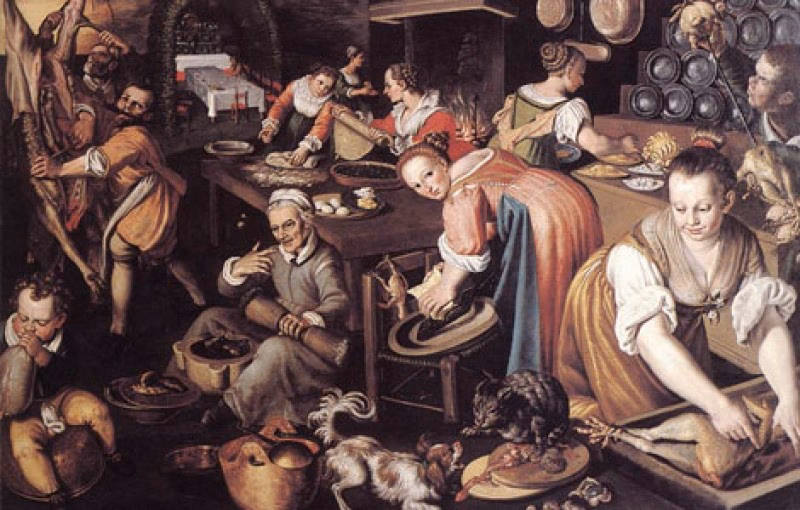 ¿Qué simboliza la comida en el arte renacentista?