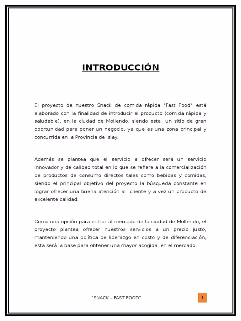 ¿Qué se pone en la introducción de un anteproyecto?