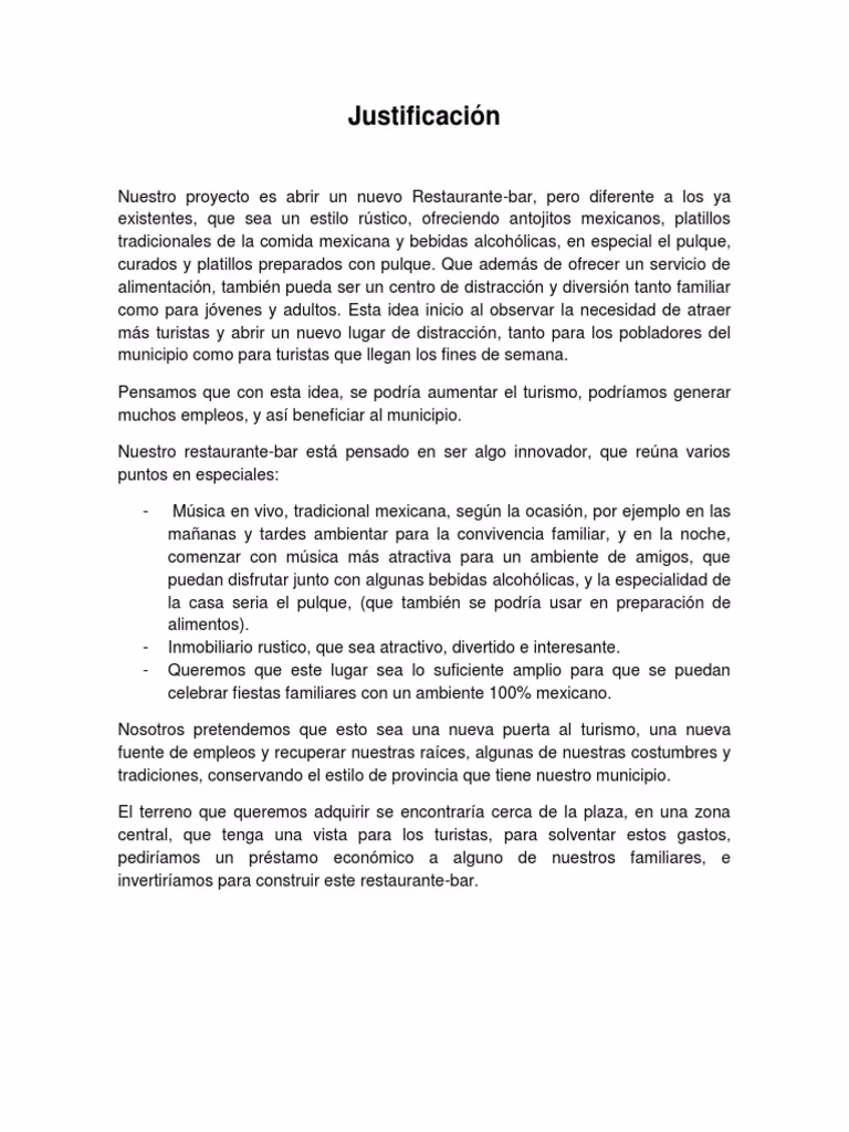 ¿Qué poner en la justificación de un proyecto?