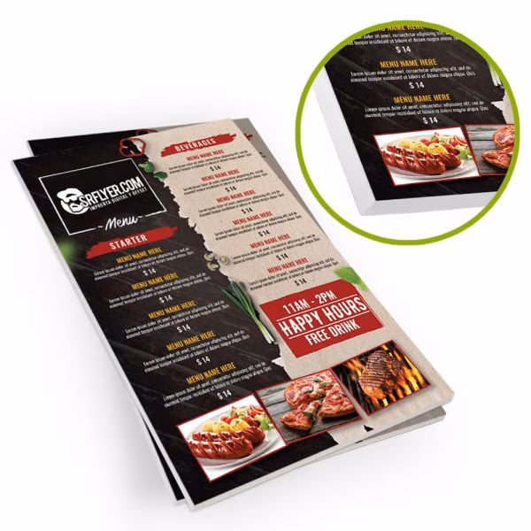 ¿Qué tipo de papel se utiliza para los menús?