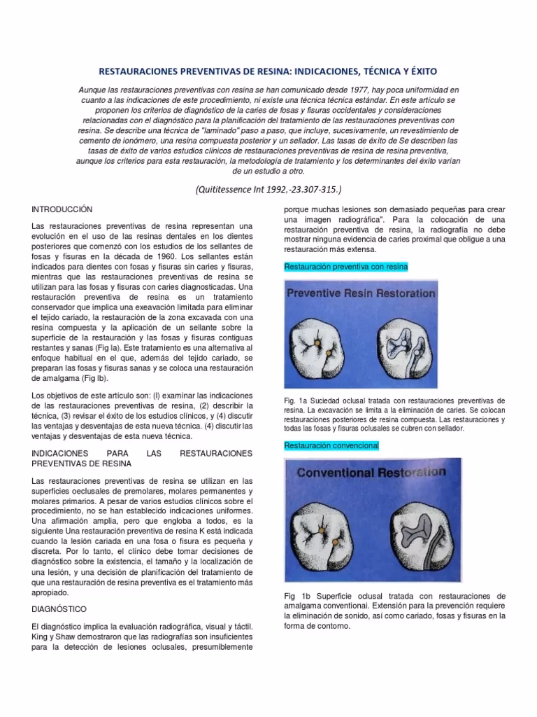 ¿Qué es una restauración preventiva?