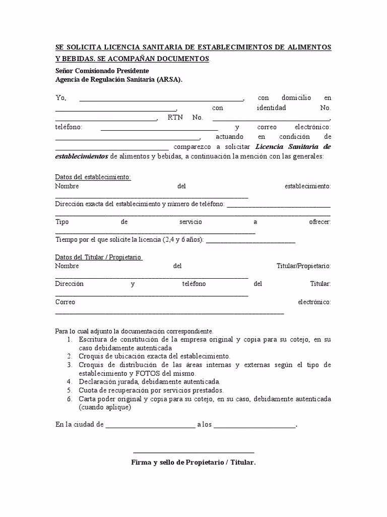¿Cómo sacar el permiso sanitario de alimentos?