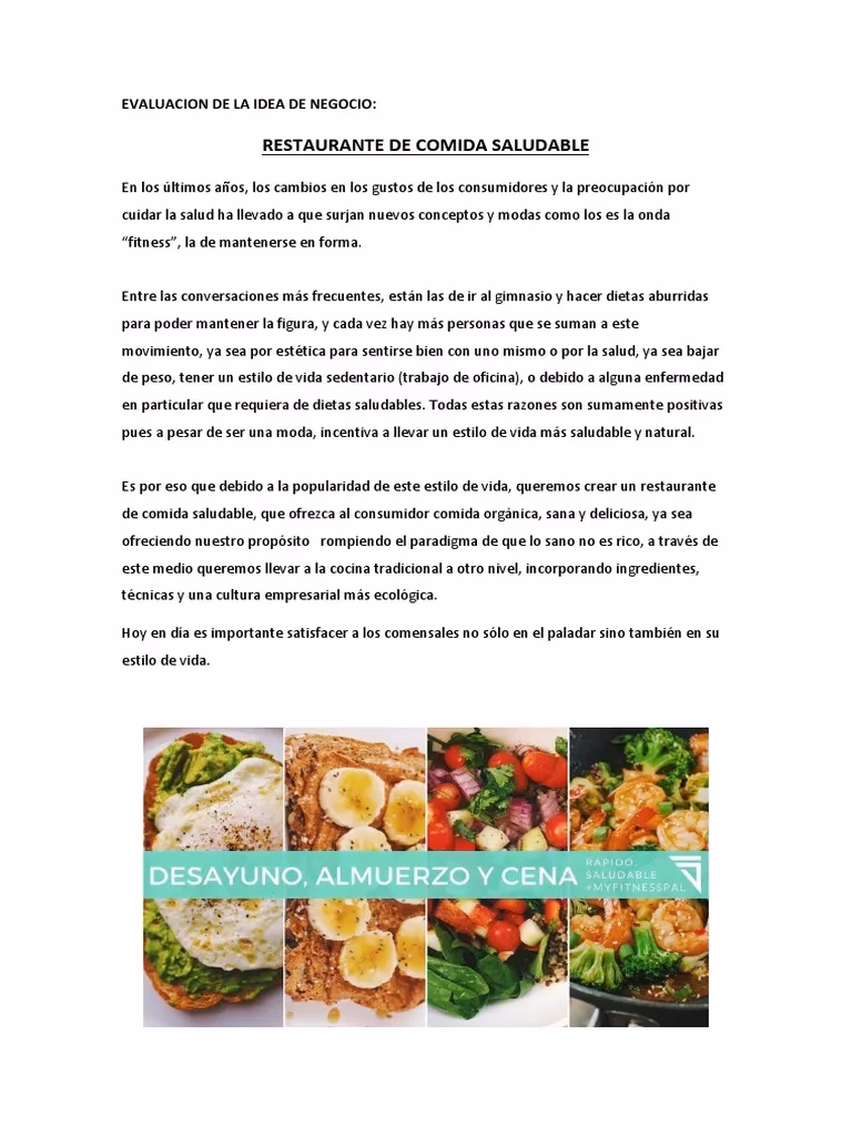 ¿Qué beneficios tendría realizar un emprendimiento de comida saludable?