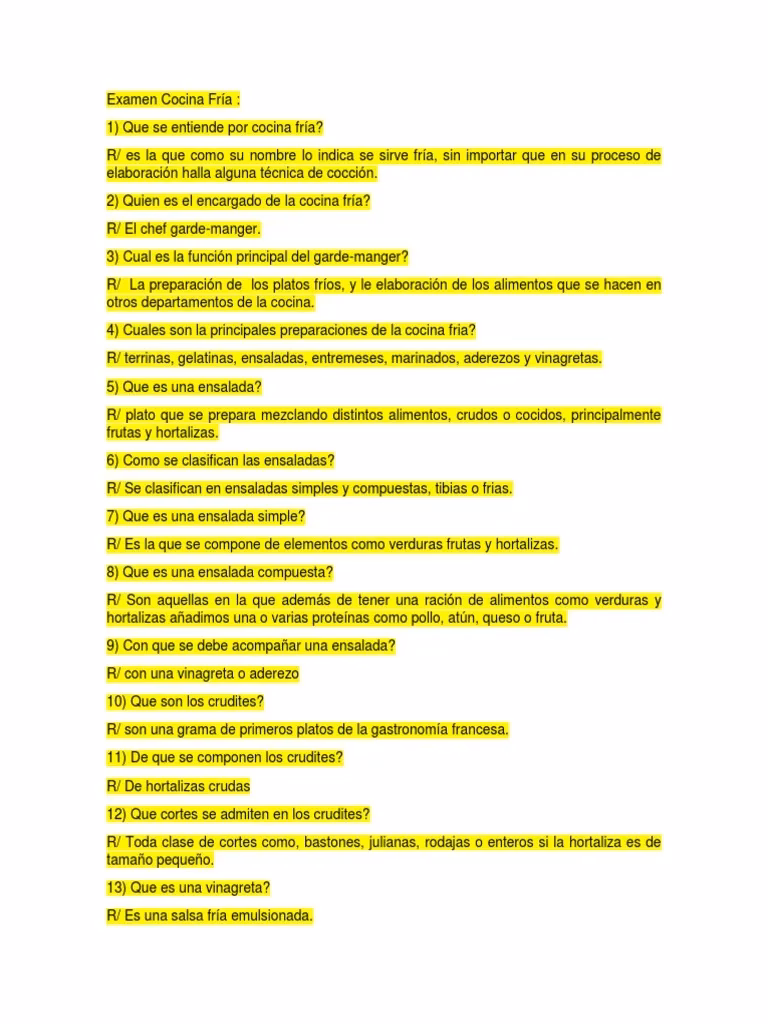 ¿Qué preguntas puedo hacer sobre la comida?