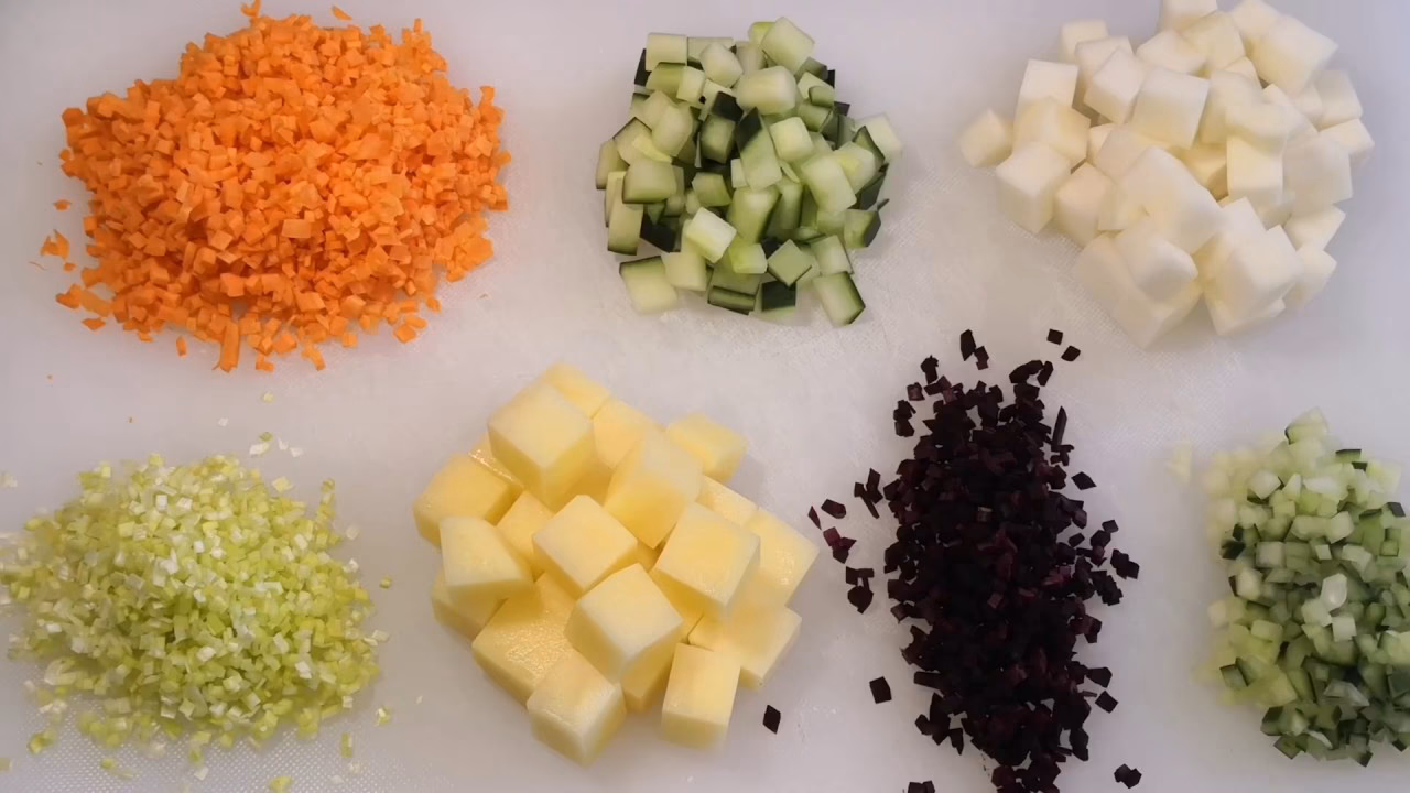 ¿Qué significa brunoise en la cocina?