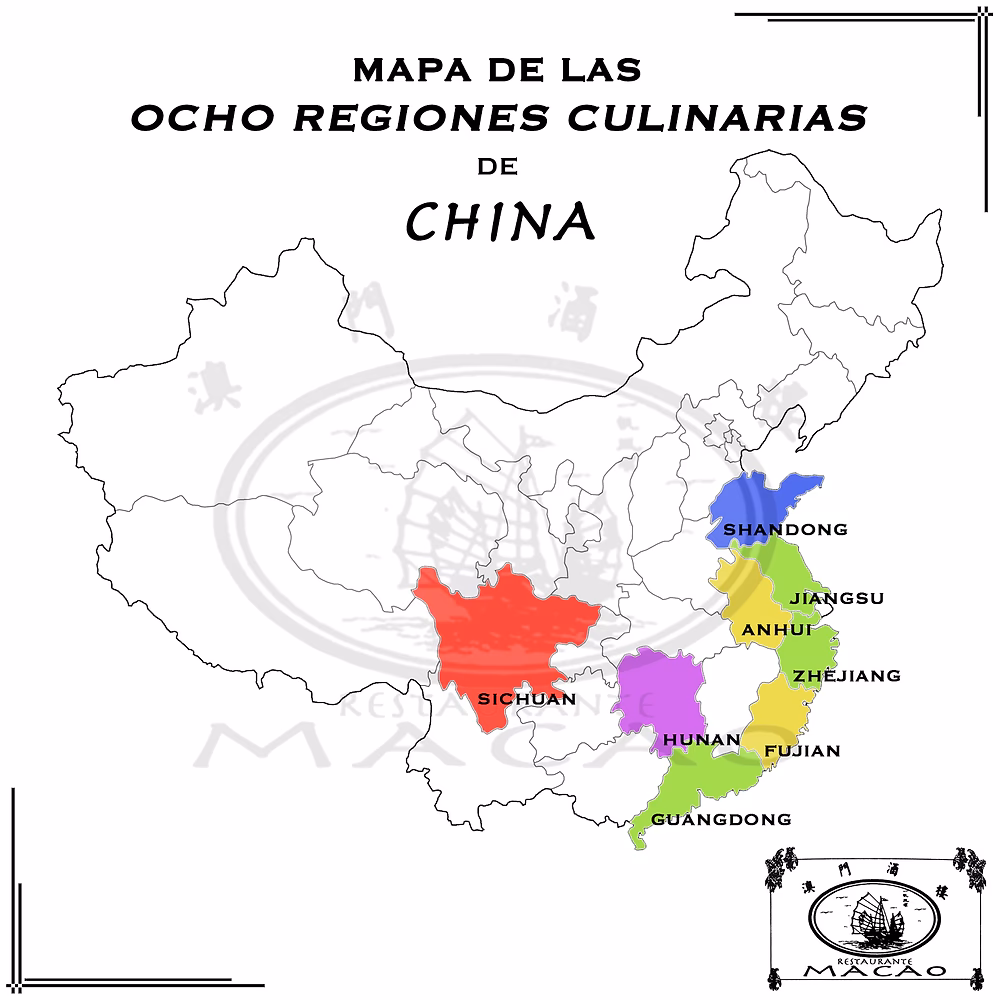 ¿Cuáles son las 8 regiones de China?