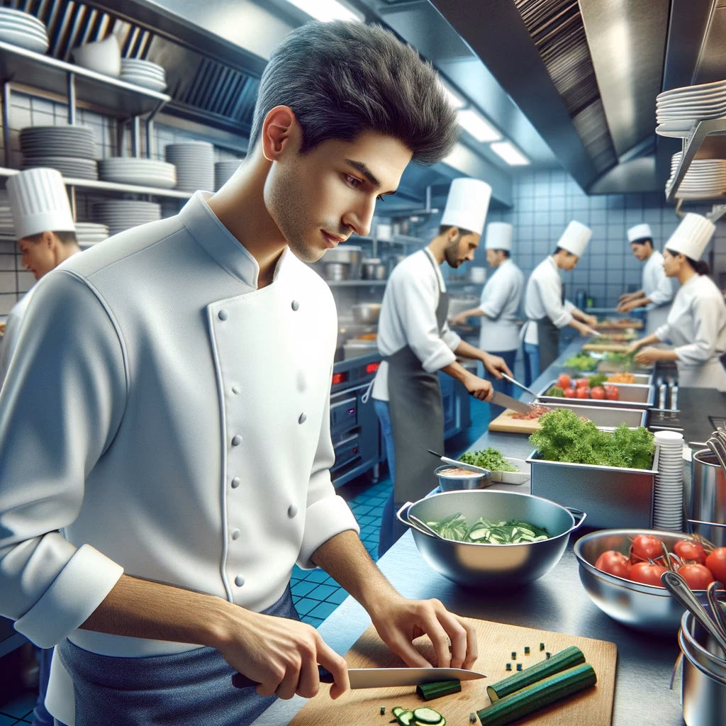 ¿Qué es lo que hace un ayudante de cocina en un restaurante?