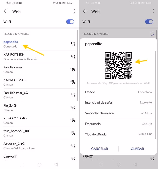 ¿Dónde puedo ver la contraseña de Wi-Fi en mi celular?